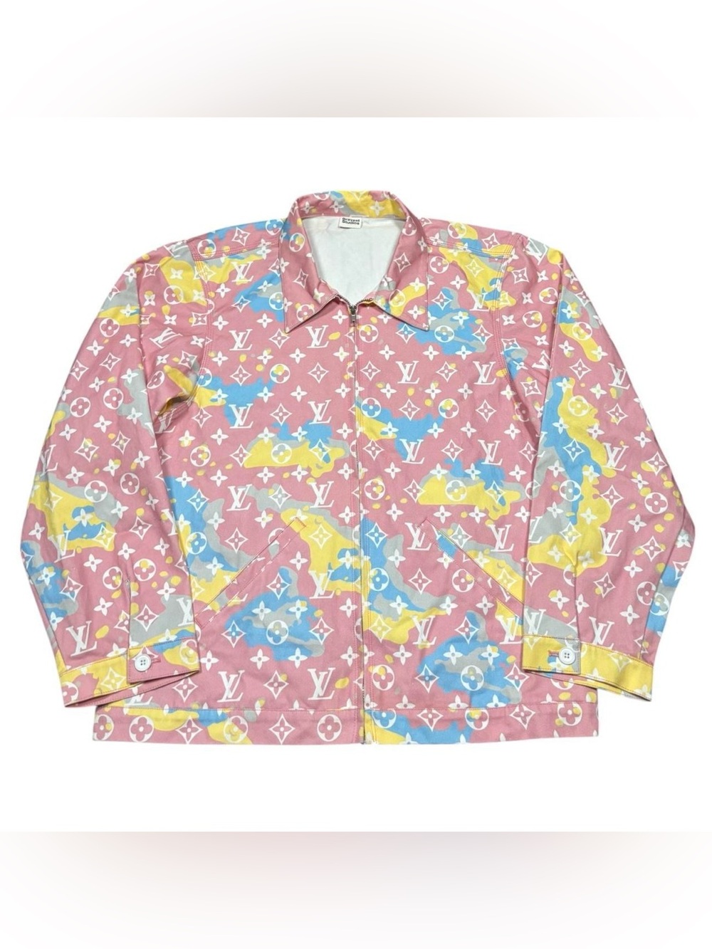 Bravest Studios Pink Cotton Candy LV Print Work Jacket